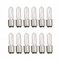 Satco S1981 12 T4 Halogen Light Bulb Ba15d Base 50 Watts Clear 12-pack