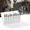 Carbide Burr 10pcs Tungsten Steel Alloy Rotary Bits Single Flute Roughing Grind Cutter For Metal Products Carving Tools
