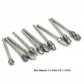 Carbide Burr 10pcs Tungsten Steel Alloy Rotary Bits Single Flute Roughing Grind Cutter For Metal Products Carving Tools