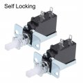 Uxcell Push Button Switch 5a 250v Spst 2 Pin 1 Position Self-locking White 5pcs
