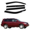 Side Rain Guard Window Visor Vent 4pcs Kit For Highlander 2001 2002 2003 2004 2005 2006 2007 Black Plastic Wind Deflectors 
