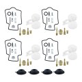 4 Pcs Carburetor Repair Kit Diaphragm Float Replacement For Zx6r Zx600 Zzr600 1990 To 1995