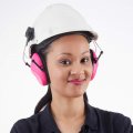 Huarui Noise Cancelling Helmet Attachable Ear Muffs Blocking Sound Reduction Protection For Construction Site Cap Mounted 