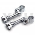 Xkh Group Motorcycle Chrome Long Angled Adjustable Peg Mounting Kit With Footpeg Foot Rest For V-star Roadstar Suzuki Boulevard