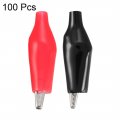 Uxcell Alligator Clips Clamps Crocodile Jumper Electric Test Helper With Protective Insulation Cover For Circuit Testing 100pcs