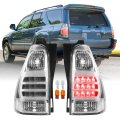 Rear Tail Light Assemblies For 2003-2009 Toyota 4runner All Clear Lens With Chrome Housing And Red Led Set Of 2 Left Right Sr5 