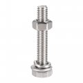 Uxcell M6 X 35mm Hex Head Screws Bolts Nuts Flat Lock Washers Kits 304 Stainless Steel Fully Thread Hexagon 6 Sets