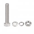 Uxcell M6 X 35mm Hex Head Screws Bolts Nuts Flat Lock Washers Kits 304 Stainless Steel Fully Thread Hexagon 6 Sets
