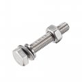 Uxcell M6 X 35mm Hex Head Screws Bolts Nuts Flat Lock Washers Kits 304 Stainless Steel Fully Thread Hexagon 6 Sets