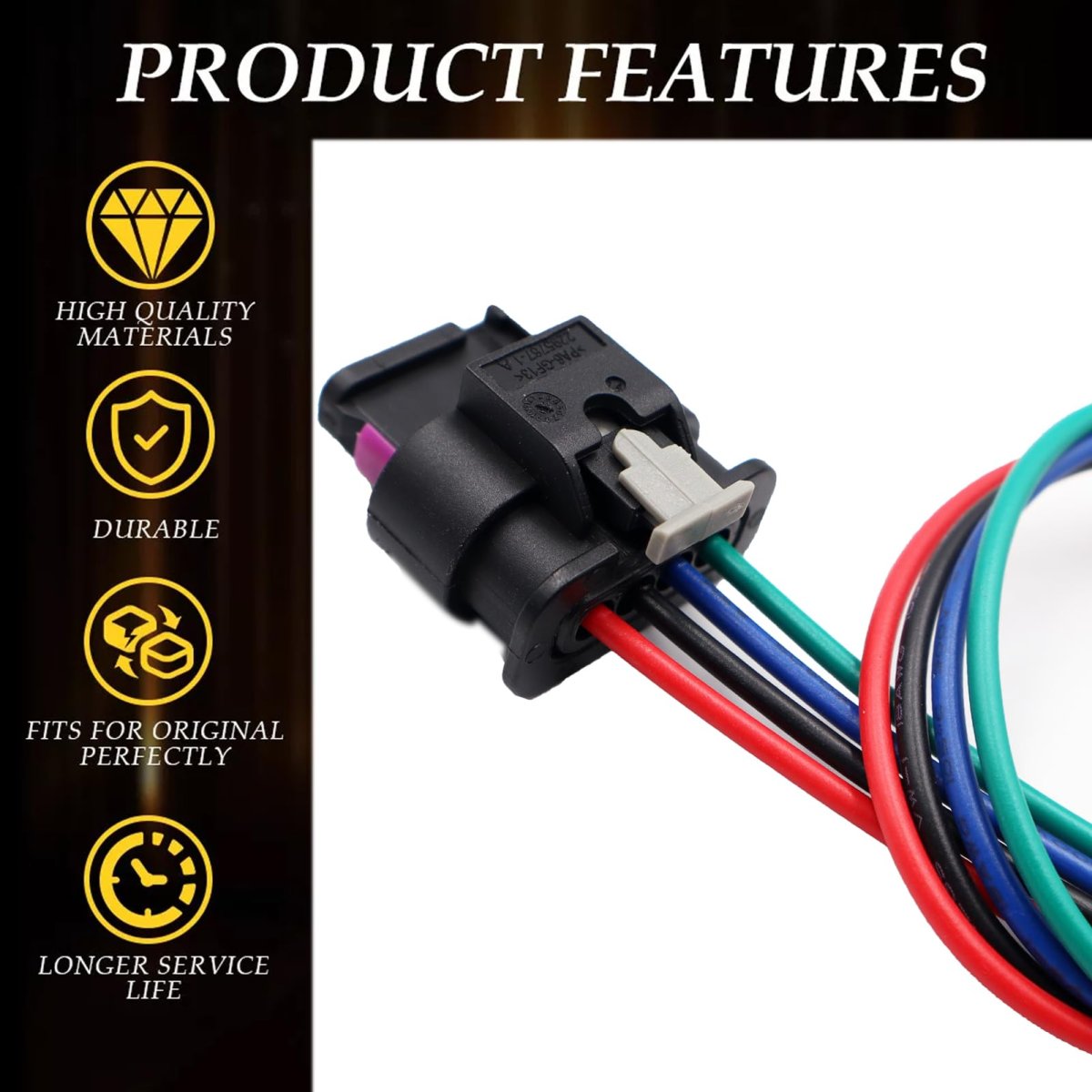 4 Pin Mass Air Flow Sensor Sender Connector Plug Wire Pigtail Harness 19367009