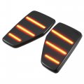 A Absopro Led Side Marker Light 15873639 Front Driver Passenger Turn Signals Fender Sidemarker Lamps For Hummer H3 Black Lens 