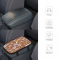 Jojoart Floral Hippie Mushrooms Car Center Console Decor Handrail Armrest Box Cushion Retro 70s 60s Interior Covers Protector