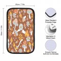 Jojoart Floral Hippie Mushrooms Car Center Console Decor Handrail Armrest Box Cushion Retro 70s 60s Interior Covers Protector
