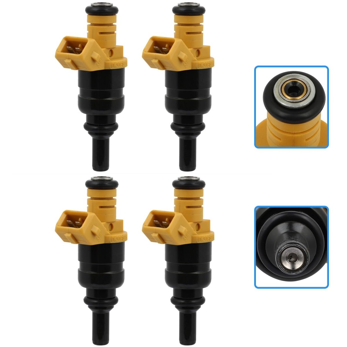 Fuel Injectors Set 0k30e13250 For 2001 2005 Kia Rio 4 Pieces 2 Hole Disc Petrol Injector Kit Base Sedan Cinco Wagon And Rx
