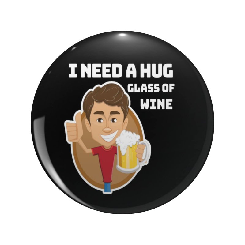 I Need A Hug Glass Of Wine Keychain Double Sided Stainless Steel 3d Resin Encased Round Key Ring 1 25 In Diameter