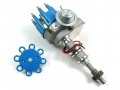 Ford 351c 351m 400 460 Rtr Ignition Distributor W Vacuum Blue For Cap D33144bu 