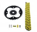 Yellow O Ring Chain Sprocket Black For 1987-1992 Honda Trx250x 250x 14 36 86l