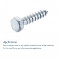 Uxcell Hex Lag Screws M8 X 40mm Carbon Steel Zinc Plated Half Thread Self-tapping Bolts For Wood Screw 25pcs