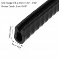 Uxcell Edge Trim Seal Black Pvc Plastic U Channel Protector Fits 1 32  3 Feet Length