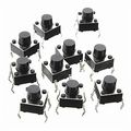 6x6x6mm Momentary Push Button Switch 10 Pack 4pin Dip Micro Pcb Tactile For Arduino And Raspberry Pi Normally Open Through Hole