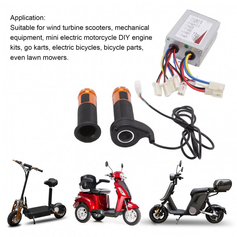 Motor Brushed Controller Box With Throttle Grip Dc36v 800w Speed A Regulator Module Turn Handle Good Heat Dissipation For