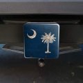 Rustic South Carolina State Flag Distressed Usa Tow Trailer Hitch Cover Plug Insert