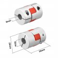 Uxcell 2pcs Shaft Coupling 8mm To Bore L35xd25 Flexible Coupler Joint For Servo Stepped Motor