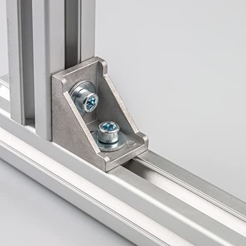 8set Inside Corner Bracket Gusset Kits 58x58x29mm 3060 Angle Connector For 3030 Series Aluminum Profile Silver 32 X Hex Flange