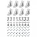 8set Inside Corner Bracket Gusset Kits 58x58x29mm 3060 Angle Connector For 3030 Series Aluminum Profile Silver 32 X Hex Flange