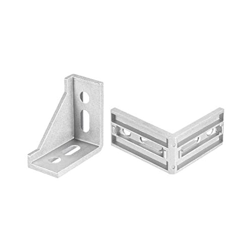8set Inside Corner Bracket Gusset Kits 58x58x29mm 3060 Angle Connector For 3030 Series Aluminum Profile Silver 32 X Hex Flange