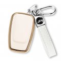 Qbuc For Toyota Key Fob Cover Withchain Premium Tpu Key Case Suitable 2018-2024 Highlander Rav4 Camry Avalon C-hr Corolla Gt86 