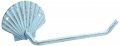 Hampton Nautical Rustic Light Blue Cast Iron Shell Toilet Paper Holder 10 Bathroom Decoration-beach Home 