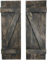 Barnwoodusa Rustic Farmhouse Window Shutters Set Of 2 Made 100 Reclaimed And Recycled Wood Interior Traditional Country Style 