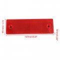 Uxcell 10 Pcs Red Plastic Rectangular Stick-on Car Reflector Sticker