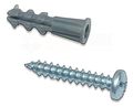 Ribbed Plastic Drywall Anchor Kit With Screws And Masonry Drill Bit 6-8 X 7 8 