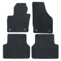 Velour Floor Mats For Audi Q3 2011 To 2018 Custom Fit Front And Rear Black Carpet Liners Anti Slip All Season Full Set 