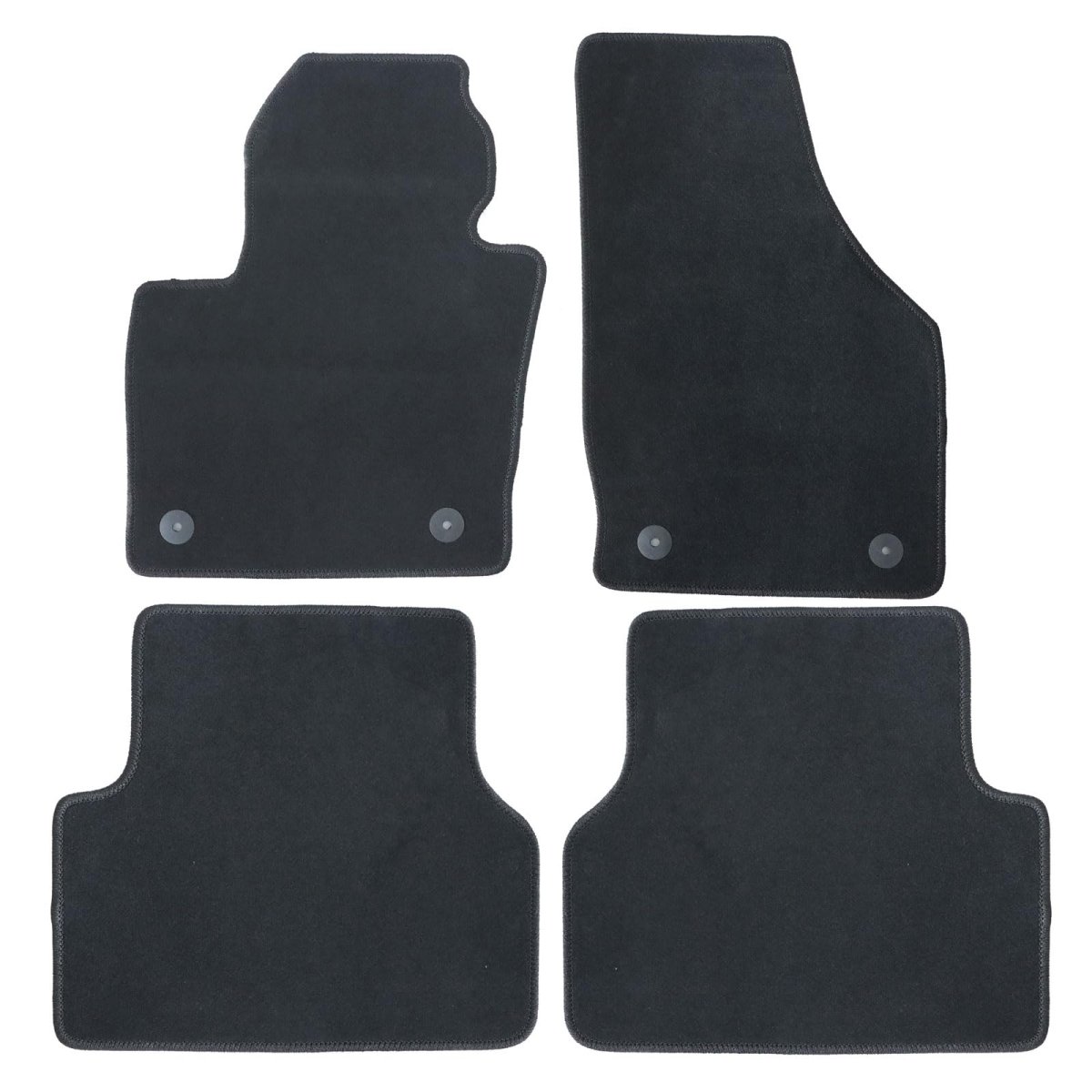 Velour Floor Mats For Audi Q3 2011 To 2018 Custom Fit Front And Rear Black Carpet Liners Anti Slip All Season Full Set