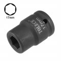 Uxcell 3 4-inch Drive By 17mm 6-point Shallow Impact Socket Cr-mo Metric