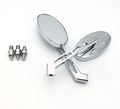 Smt- Motorcycle Chrome Running Mirror For Honda Cbr600 900 929 954 1000rr Oval Shape Yamaha Yzfr1 R6 Fzr600 Yzf600r