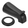 Slip On Diverter Tub Spout Zinc Alloy Bath Bathtub Faucet With Pull-up Cover For 1 2 Inch Water Bathroom Kitchen Black 