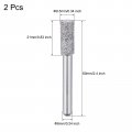 Uxcell Diamond Mounted Points 60 Grit 8 5mm Brazed Grinder Cylinder Head 6mm Shank Grinding Rotary Bit Marble Stone Carving