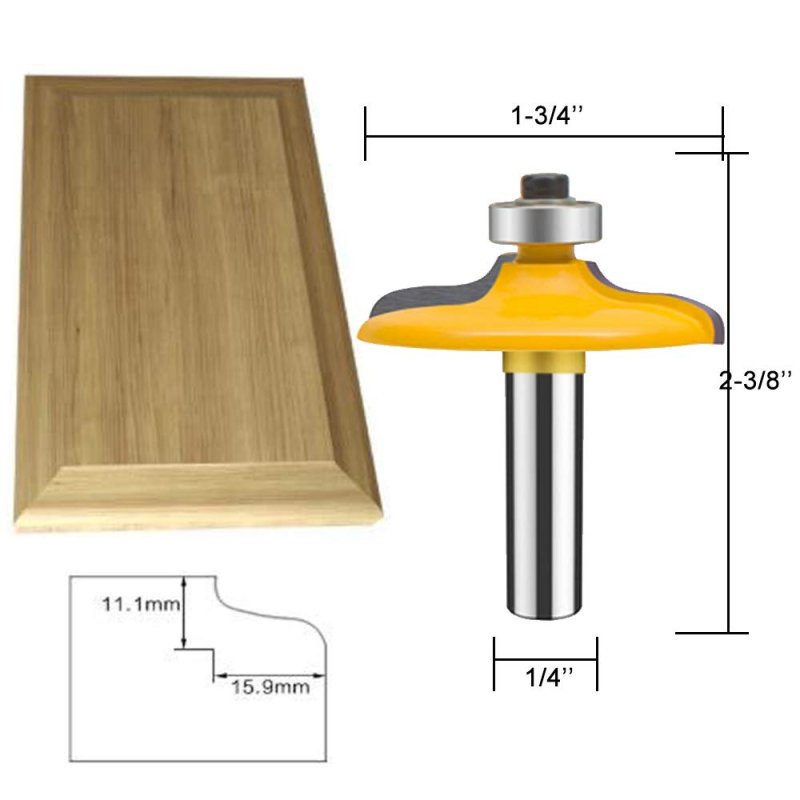 Router Bit Set 4pcs 1 4 In Shank Door And Drawer Front Edging Bits Miter Frame Crown Molding Wood Milling Cutter Carbide Cnc