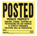 Hy-ko Yp-1 11 X Plastic Private Property Sign Yellow Pack Of 20 