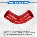 Vekauto 90 Degree Elbow Coupler Silicone Hose 60mm 2 36 Id 125mm Length Intercooler Tube Universal For Car Engine Durable Red
