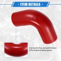Vekauto 90 Degree Elbow Coupler Silicone Hose 60mm 2 36 Id 125mm Length Intercooler Tube Universal For Car Engine Durable Red
