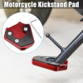 Uxcell 1 Set Aluminum Alloy Motorcycle Kickstand Plate Pad For Suzuki Gsx8s 2022-2023 Motor Bike Extension Foot Support With