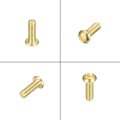 Brass Machine Screws M3x8mm Phillips Pan Head Fastener Bolts For Furniture Office Equipment Electronics 36pcs 
