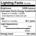 Satco 66586 Led Ufo Highbay 100w 5000k 65-802 Indoor Round High Low Bay Fixture
