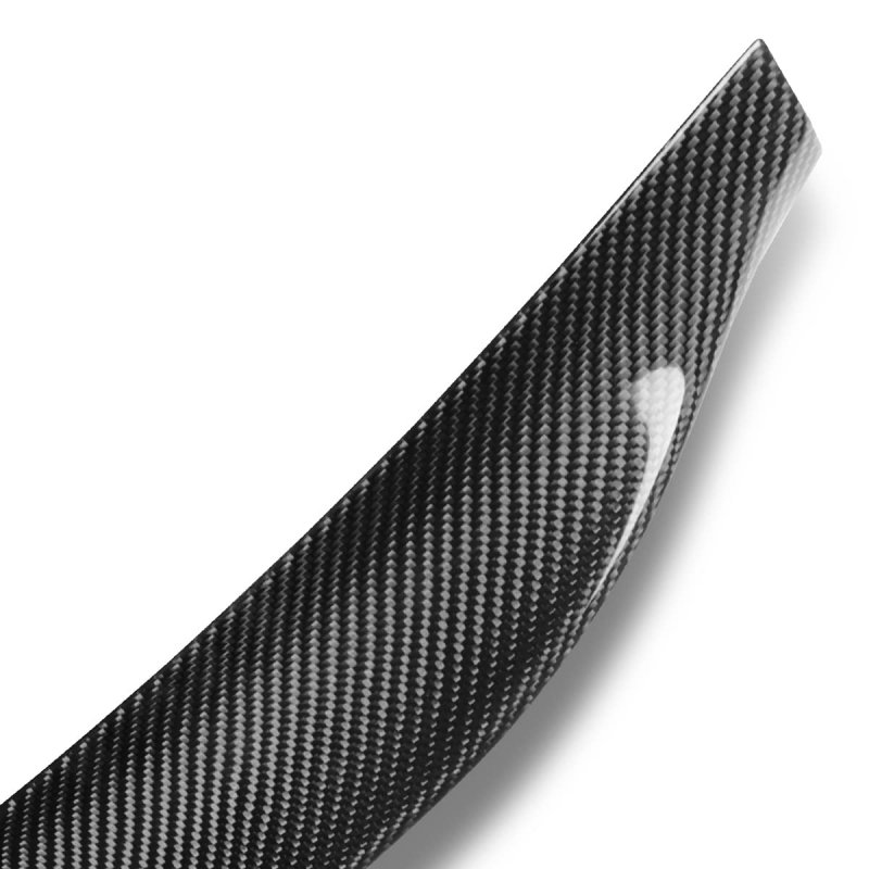 V-style Rear Car Trunk Lid Spoiler For Optima 2016-2020 Glossy Black Carbon Fiber
