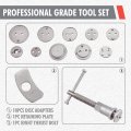 Cartman 12pc Heavy Duty Disc Brake Caliper Tool Kit Universal Front And Rear Piston Screw-in Wind Back Rewind Compression